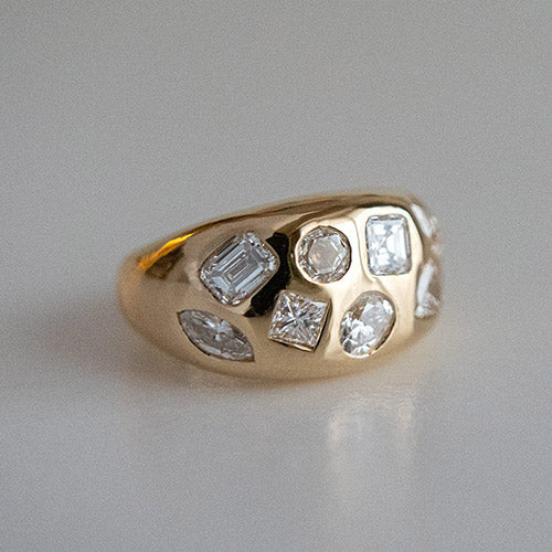 Diamond shapes ring