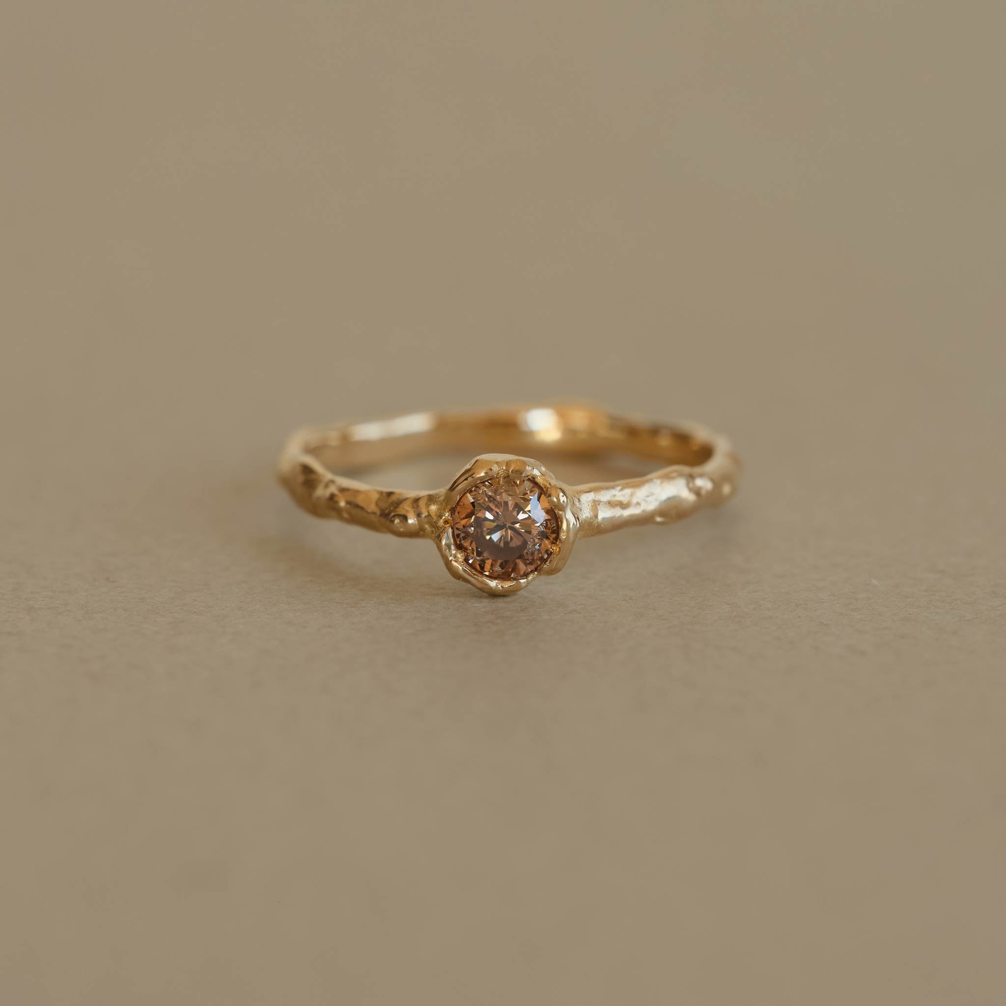 Tierra - brown diamond ring C - 0.31ct Champagne #10